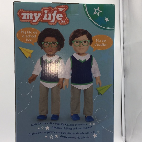 My Life as School Boy 18 Inch Fashion Doll Brown Eyes Green Glasses Brown Ha… - Picture 13 of 15